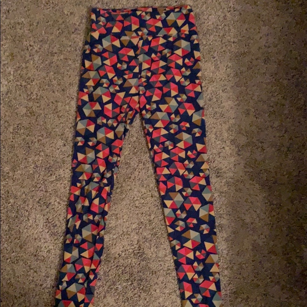 Luluroe leggings, colorful hexagons